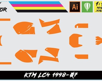 KTM LC4 1998-07 Vector Template