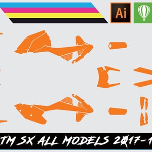 KTM SX All Models 2017-18 Vector Template