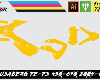 Husaberg FS-FE 450-670 2009-12 Vector Template