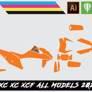 KTM EXC All Models 2020-22 Vector Template