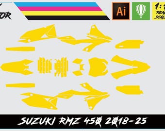 Suzuki RMZ450 2018-25 Vector Template