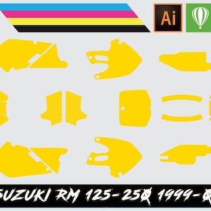 Suzuki RM125-250 1999-00 Vector Template