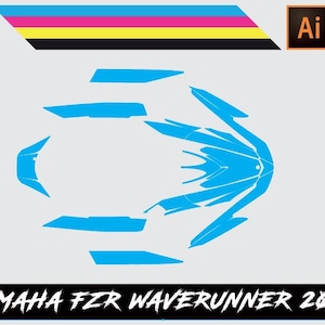Yamaha FZR Waverunner 2009 vectorsjabloon