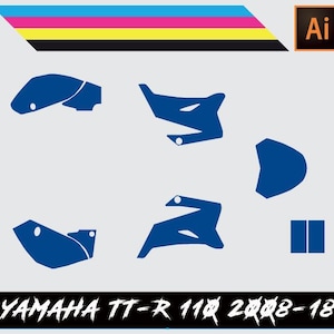 Yamaha TTR110 2008-18 Vector Template