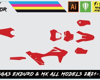 GasGas Enduro/MX All Models 2021-23 Vector Template