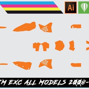 KTM EXC All Models 2008-11 Vector Template