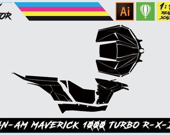 Plantilla vectorial del Can-am Maverick 1000 Turbo R-X-DS