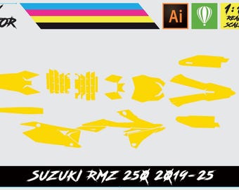 Suzuki RMZ250 2019-25 Vector Template
