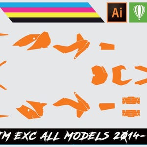 KTM EXC All Models 2014-16 Vector Template