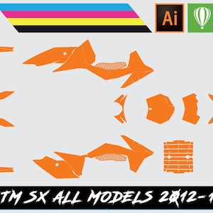 KTM SX All Models 2012-13 Vector Template