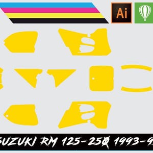 Suzuki RM125-250 1993-95 Vector Template