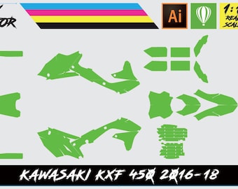 Kawasaki KXF450 2016-18 Vector Template