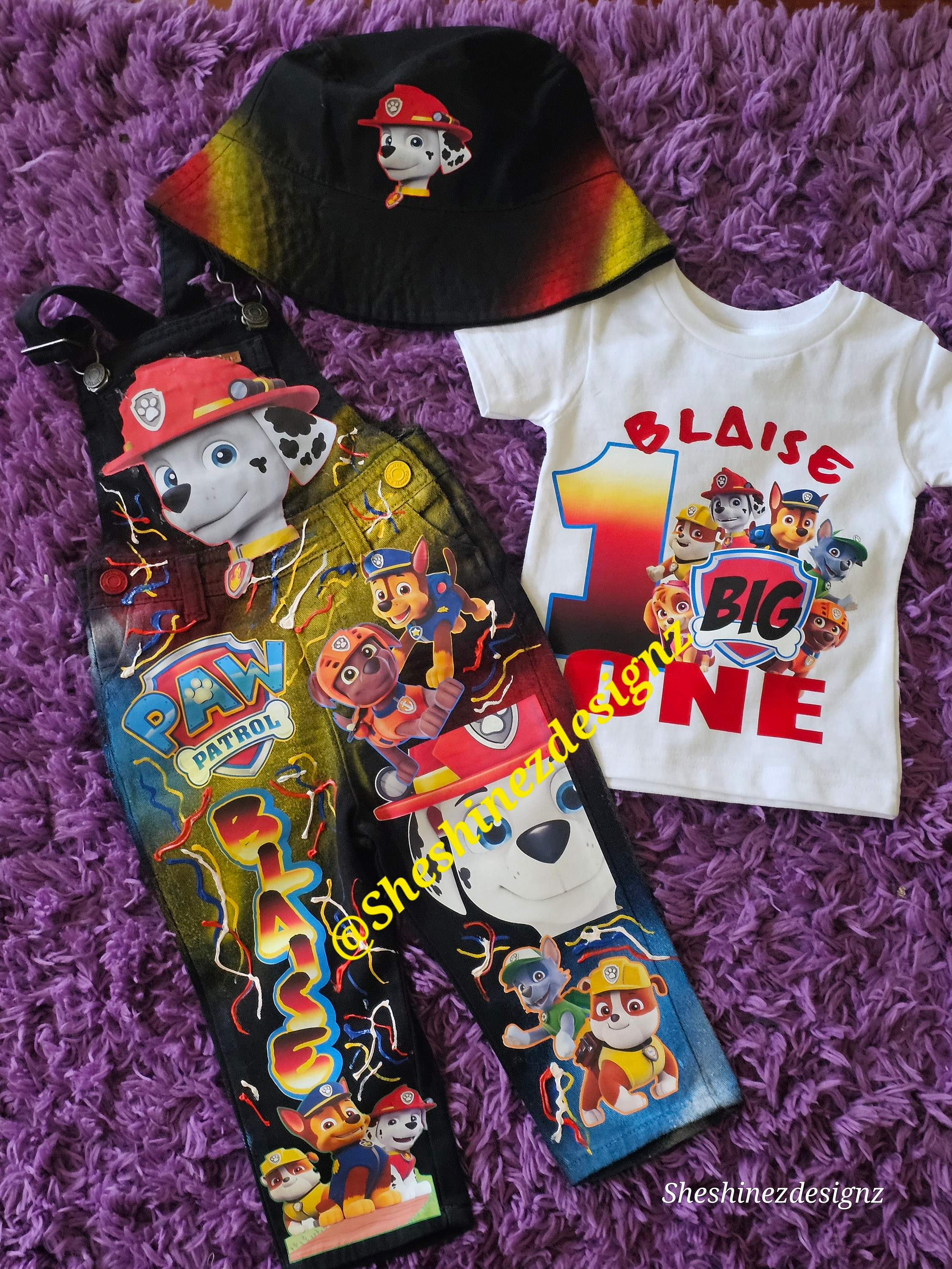 PAW Patrol Toddler Boy Rubble Graphic Cotton Overalls