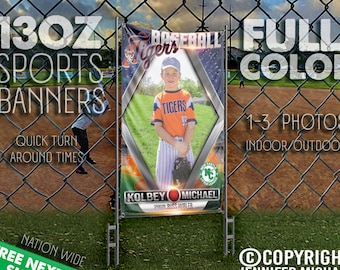 Personalized Dimond Sports banner | Wall Art | Custom Banners | Vinyl banners | Baseball | High School | Homecoming | Senior night