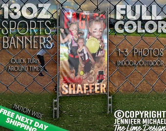 Personalized Sports banner | Wall art |  Custom Banners | Vinyl banners | Softball | High School | Homecoming | Senior night | Fast