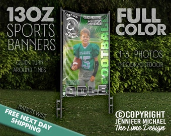 Custom football banner | Personalized team | Wall Art | Custom Banners | Vinyl banners | quarterback | High School | Homecoming