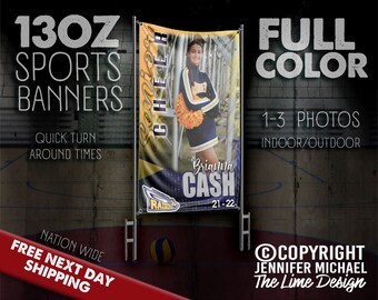 Personalized Cheer banner | Wall Art | Custom Banners | Vinyl banners | Cheer Leader | High School | Homecoming | Senior night
