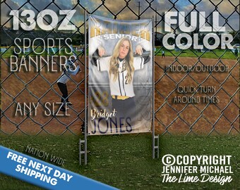 Dusty Softball Personalized Sports banner | Wall art |  Custom Banners | Vinyl | Softball | High School | Homecoming | Senior night