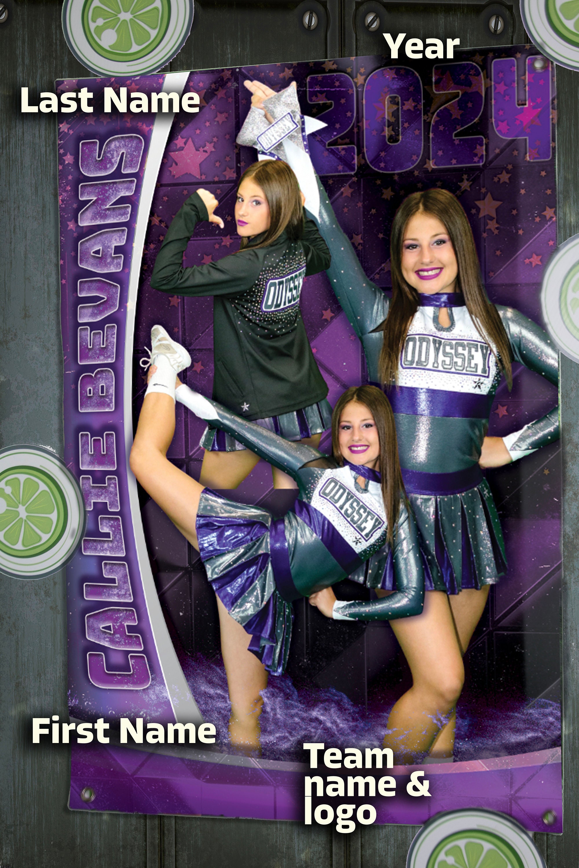 Cheering Banner Example Sparkle Cheer Dance Banner | Personalized Cheerleading Team | Wall Art ...