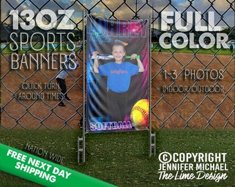 Neon Personalized Sports banner | Wall art |  Custom Banners | Vinyl banners | Softball | High School | Homecoming | Senior night | Fast