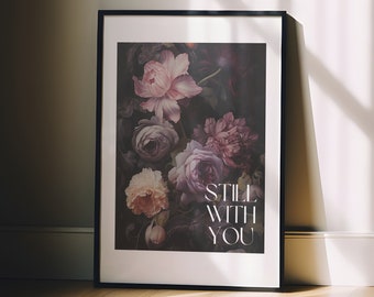 BTS Plakat Ścienny Wydruk Sztuki Dekoracji Kwiatowej Wydruk Sztuki BTS Jungkook Nadal Z Tobą Wystrój Pokoju BTS Sztuka Ścienna Do Wydruku