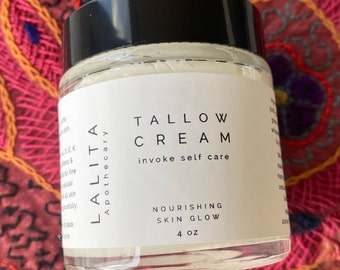 Whipped Tallow Cream . Tallow Face Cream . Grass Fed Tallow . Unscented . Tallow Lotion . Moisturizer . Fragrance Free . Invoke Self Care