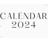 2024 Aesthetic Calendar