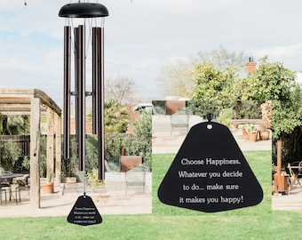 36in Engraved Wind Chimes Outdoor Large Bronze Deep Tone Beautiful Soothing Spirit Sound Healing Meditation Porch Garden Backyard Home Decor