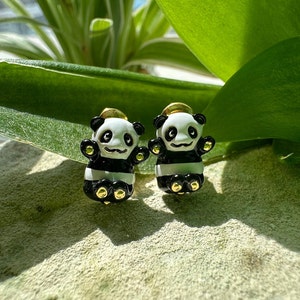 Panda Bear Earrings, Kawaii Earrings,Animal Earrings,Panda Jewelry,Giant Panda Earrings,Cute Earrings,Gift Idea,Fun Novelty Earring Gift