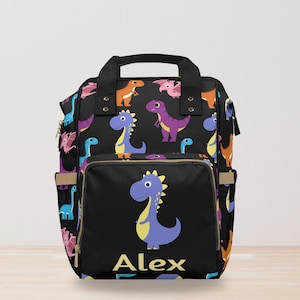 Personalized diaper bag tote gift for baby shower dinosaur diaper bag backpack  toddler backpack gift for new mom gift custom diaper bag boy