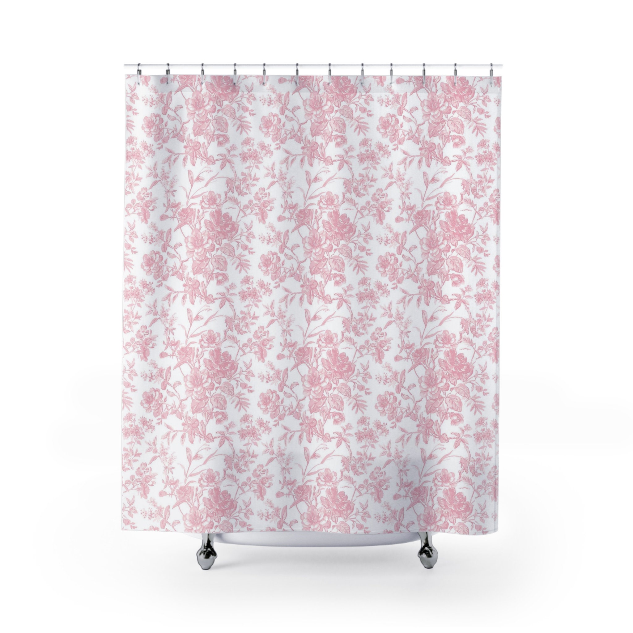 Toile Shower Curtain Farmhouse Shower Curtain Coquette Decor Coquette