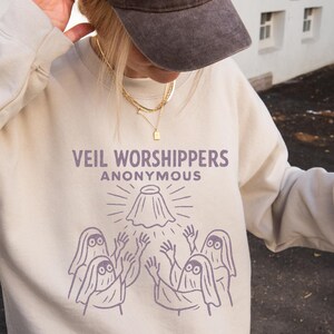 Veil Worshippers Anonymous Crewneck Sweatshirt | Funny Sweatshirt, Gift for Friends, Cozy Top, Casual Wear, Alternative Fashion