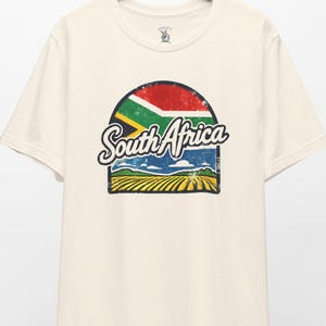 Vintage South Africa Graphic Tee: Retro Highveld Travel Shirt
