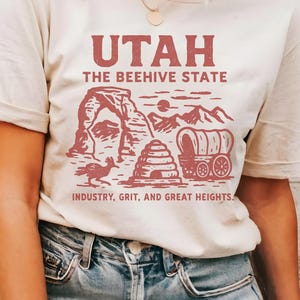 Utah Beehive State Tee: Vintage Graphic T-Shirt