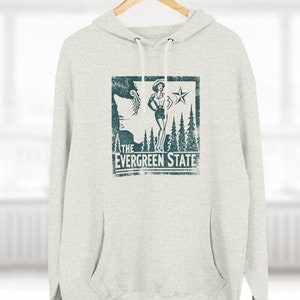 Evergreen State Fleece Hoodie: Vintage-Inspired Washington Travel Wear