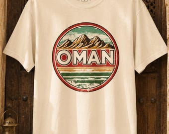 Oman Shirt Vintage Desert Mountain Tee Omani Heritage Muscat Middle East Travel Souvenir Gift Women Men
