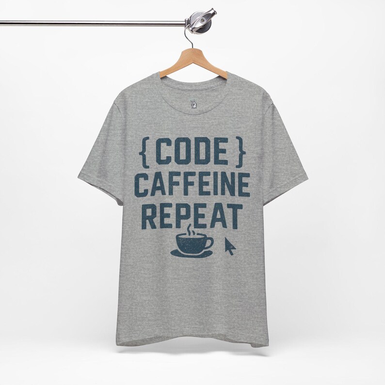 Camiseta Code Caffeine Repeat: Camiseta engraçada de programador imagem 5