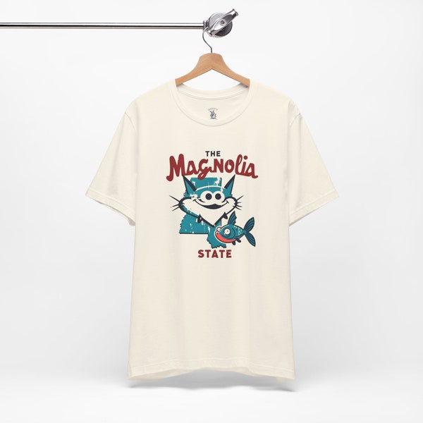 Vintage Mississippi Shirt Cool Magnolia State Gift Popular Shirt Retro T-Shirt Vintage Apparel Summer Spring Fall Stylish Fish Shirt