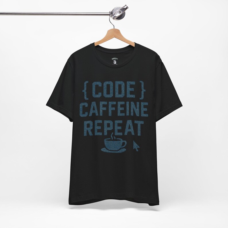 Camiseta Code Caffeine Repeat: Camiseta engraçada de programador imagem 8