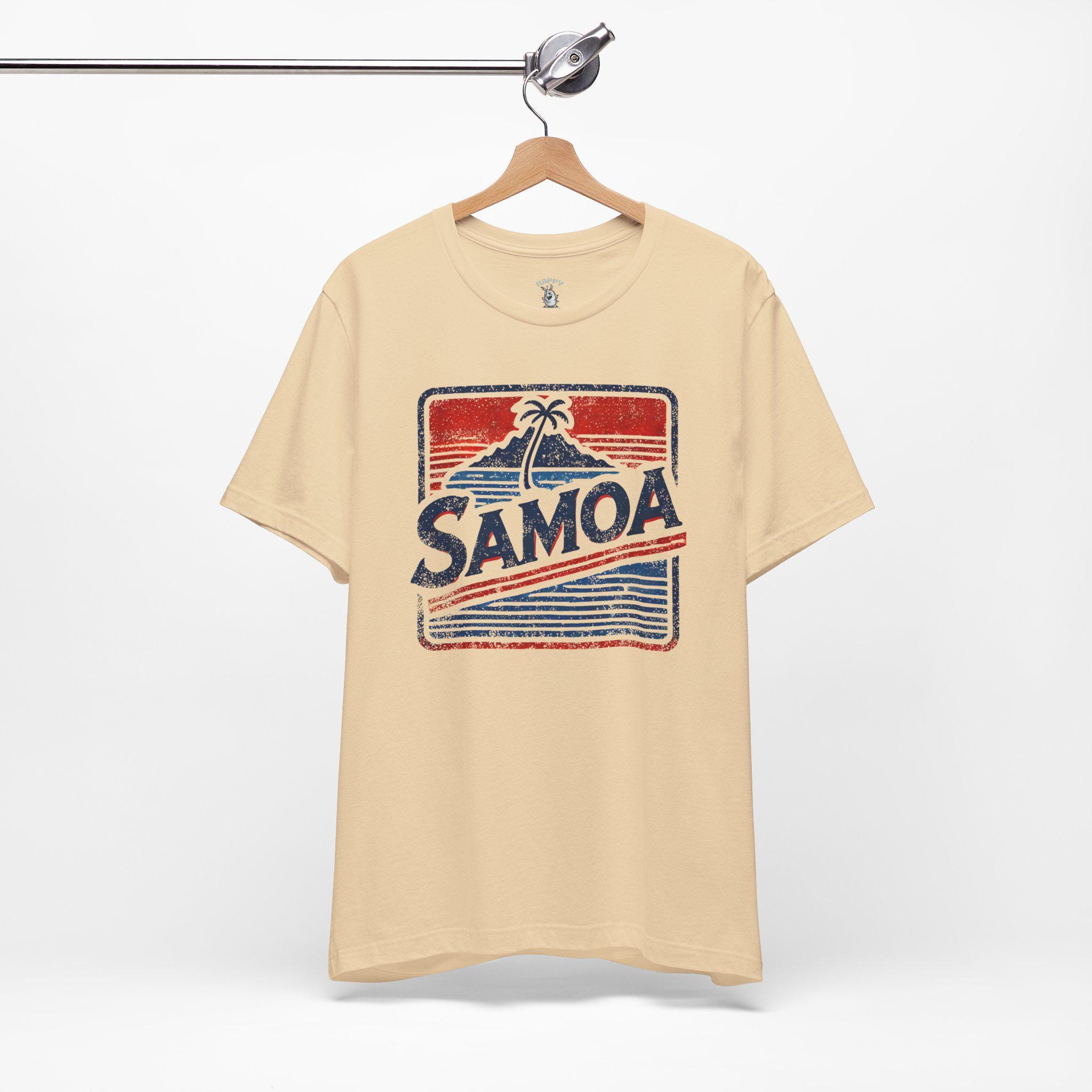 Vintage Samoa Graphic Tee, Summer Vibe Shirt, Travel Shirt, Beachwear, Unisex Travel Apparel, Nostalgic Casual Wear, Stylish Retro Fashion