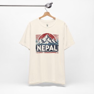 Vintage Nepal Mountain Graphic Tee: Adventure Travel Shirt image 2