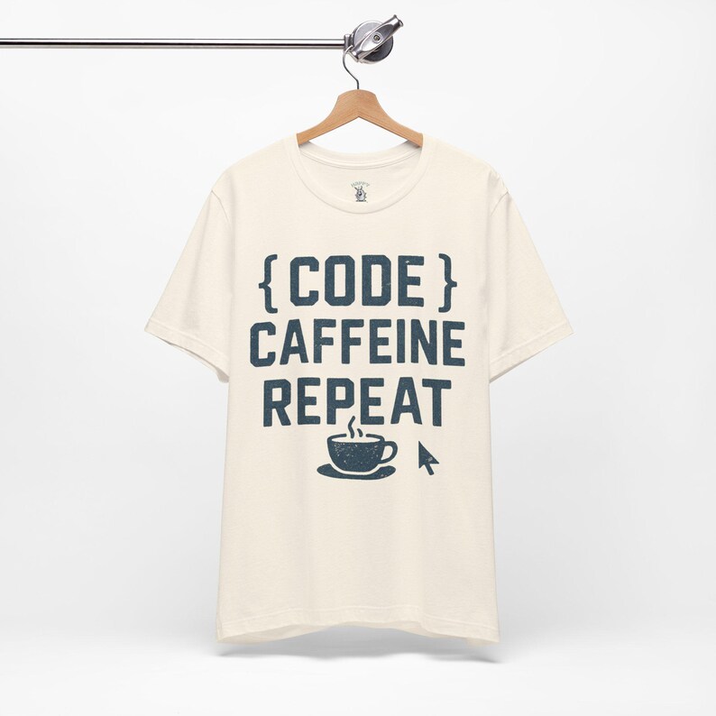 Camiseta Code Caffeine Repeat: Camiseta engraçada de programador imagem 3