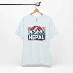 Vintage Nepal Mountain Graphic Tee: Adventure Travel Shirt image 5