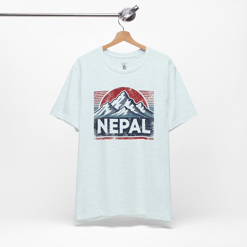 Vintage Nepal Mountain Graphic Tee: Adventure Travel Shirt image 5