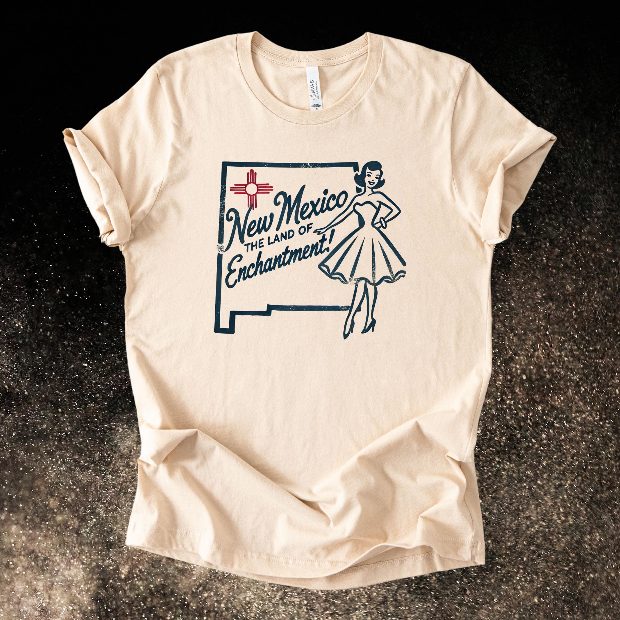 New Mexico Land Of Enchantment Souvenir T-Shirt – Unisex Crewneck, 100% Cotton, S-5X, Brisco Apparel