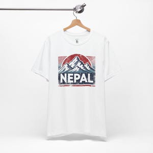 Vintage Nepal Mountain Graphic Tee: Adventure Travel Shirt image 6