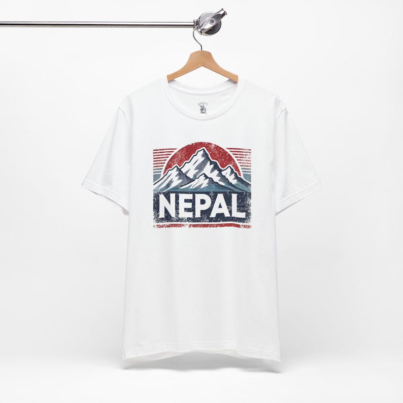 Vintage Nepal Mountain Graphic Tee: Adventure Travel Shirt image 6