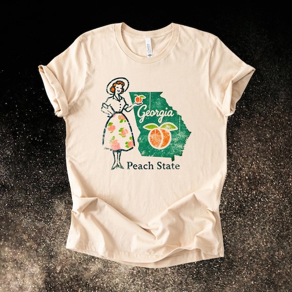 Vintage Georgia Peach State Tee: Retro Southern Pride Shirt