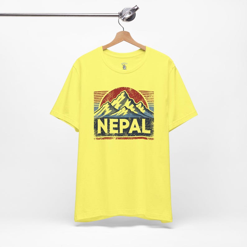 Vintage Nepal Mountain Graphic Tee: Adventure Travel Shirt image 4