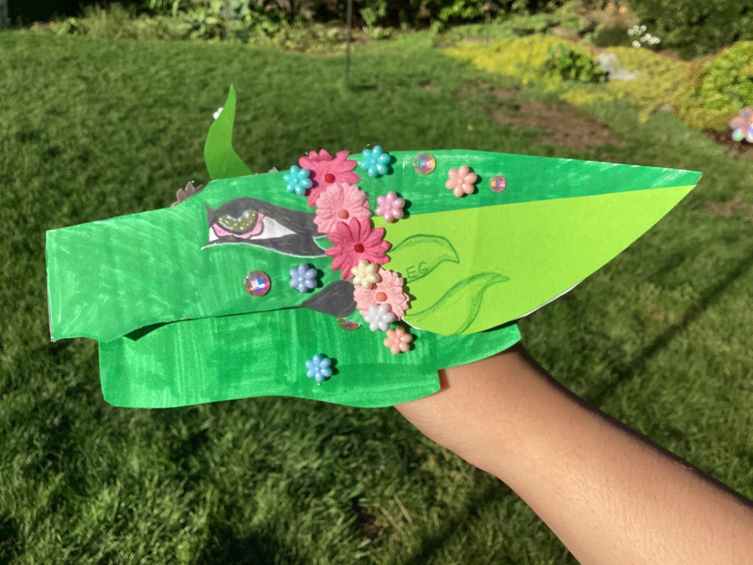 Original Spring Puppet Spring Paper Dragon Puppet - Etsy